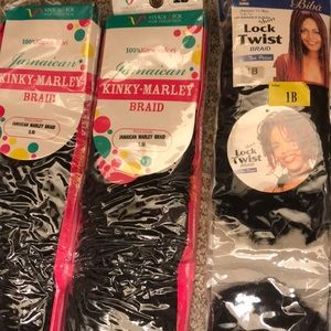 Seven packs of Braid Hair All for one price.